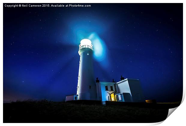  Flamborough Lighthouse Print by Neil Cameron