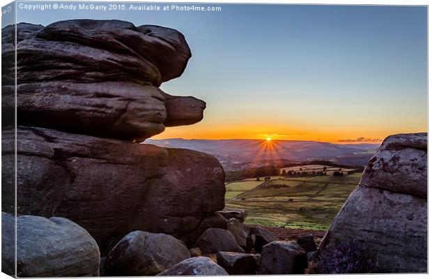  Peak District Sunset Canvas Print by Andy McGarry