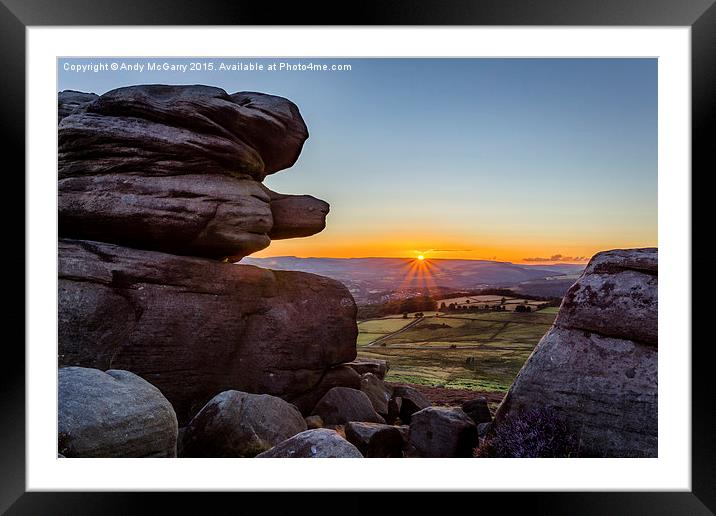  Peak District Sunset Framed Mounted Print by Andy McGarry