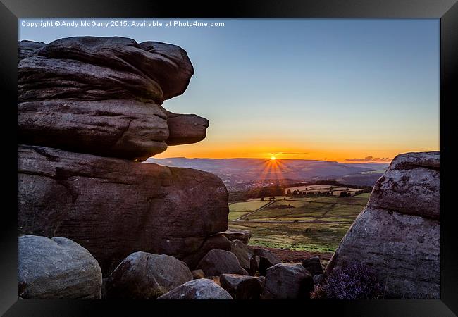  Peak District Sunset Framed Print by Andy McGarry
