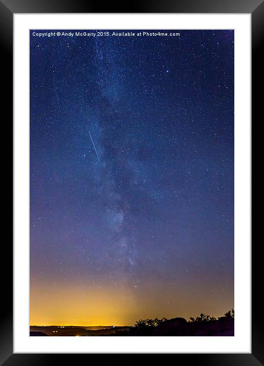  Milky Way over Sheffield Framed Mounted Print by Andy McGarry