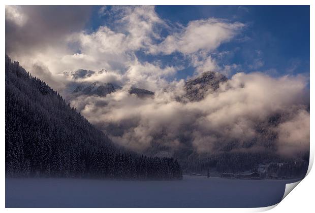 Winter in the alps Print by Thomas Schaeffer