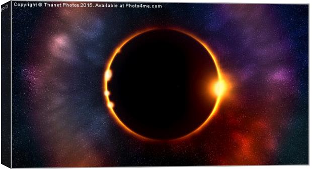  Deep space eclipse  Canvas Print by Thanet Photos