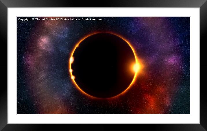  Deep space eclipse  Framed Mounted Print by Thanet Photos