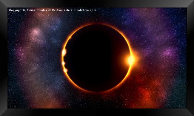 Deep space eclipse  Framed Print by Thanet Photos