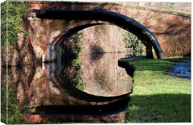 Canal Reflection  Canvas Print by Duncan Monk
