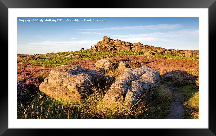  Over Owler Tor in the peak District Framed Mounted Print by Andy McGarry