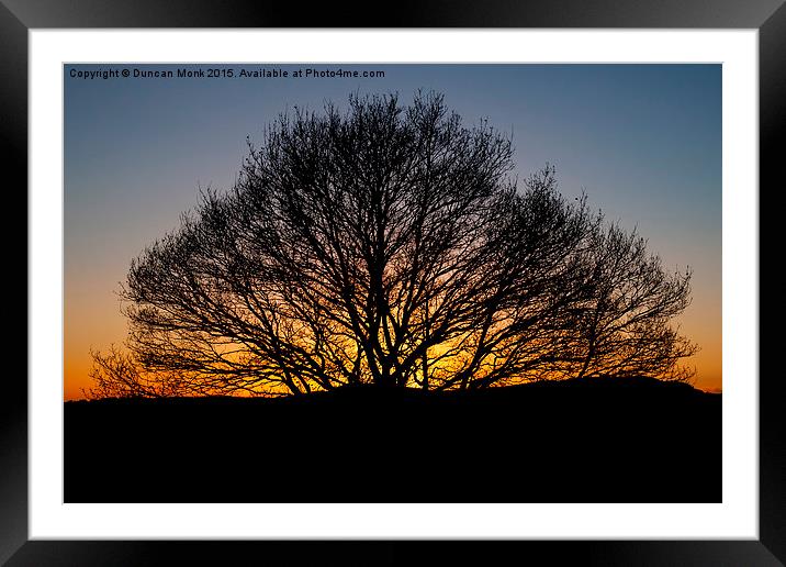  Hartlebury Common Sunset Framed Mounted Print by Duncan Monk