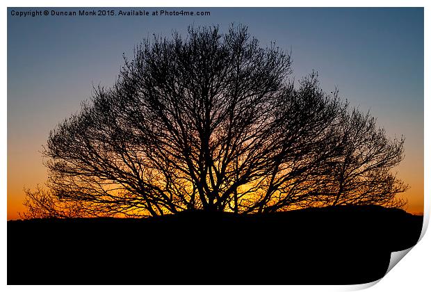  Hartlebury Common Sunset Print by Duncan Monk