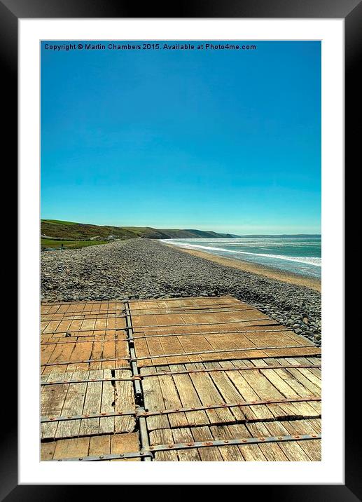  Boardwalk, Newgale Sands Framed Mounted Print by Martin Chambers
