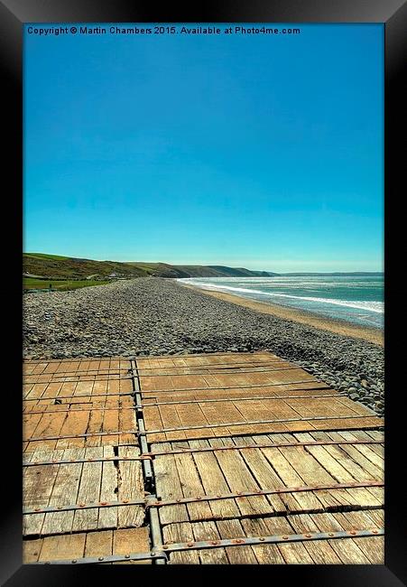  Boardwalk, Newgale Sands Framed Print by Martin Chambers