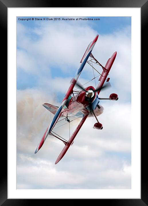  G-EWIZ Pitts Special - The Muscle Biplane Framed Mounted Print by Steve H Clark