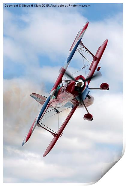  G-EWIZ Pitts Special - The Muscle Biplane Print by Steve H Clark
