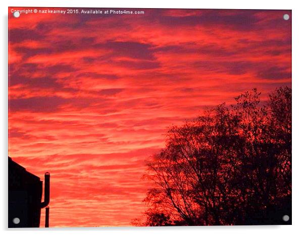  red sky at night   Acrylic by naz kearney