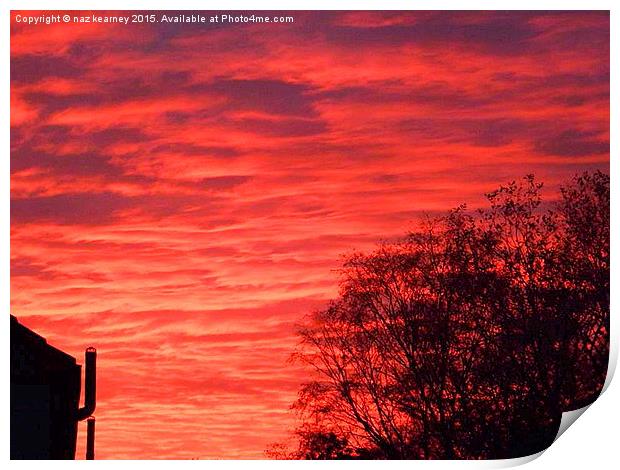  red sky at night   Print by naz kearney