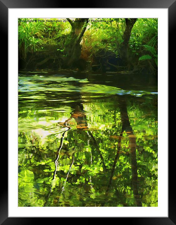  River Bovey Framed Mounted Print by Pete Hemington