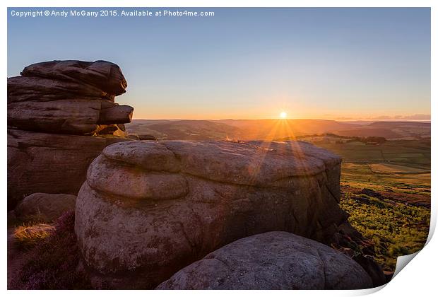  Peak District Sunset Print by Andy McGarry