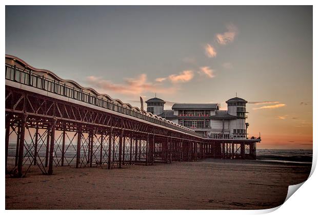  The Grand Pier, Weston-super-mare. Print by Becky Dix