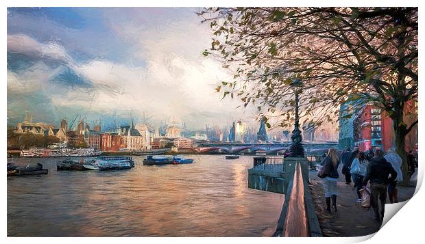  London and The THames Print by Colin Evans
