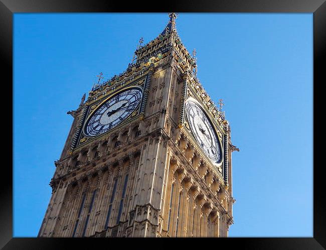  Big Ben overhead Framed Print by WrightAngle Photography