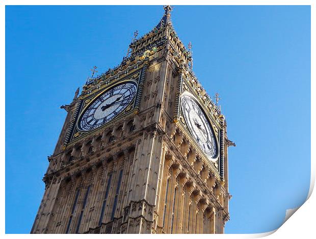  Big Ben overhead Print by WrightAngle Photography