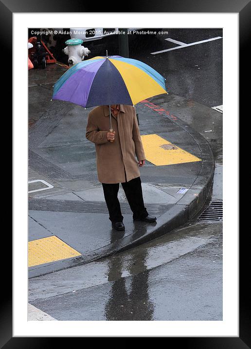  San Francisco In The Rain  Framed Mounted Print by Aidan Moran