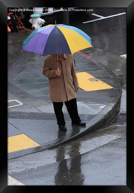  San Francisco In The Rain  Framed Print by Aidan Moran