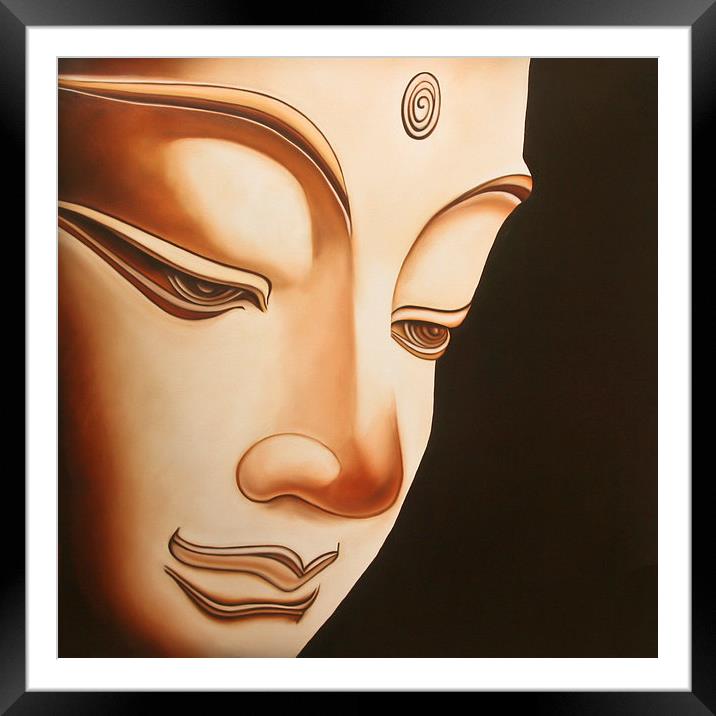 The Peaceful Buddha  Framed Mounted Print by Julian Bound