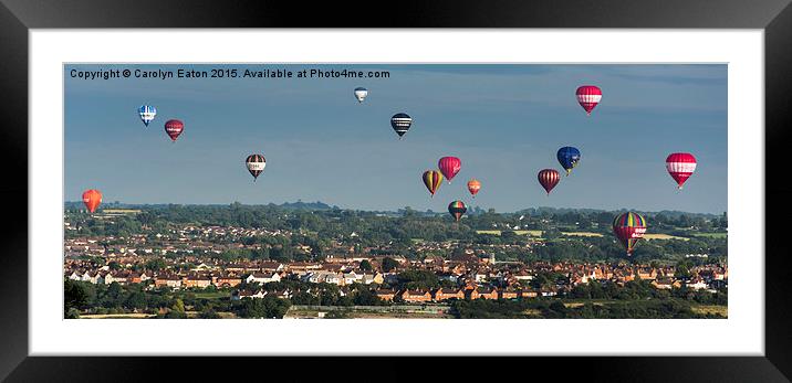 Balloons over Bristol Framed Mounted Print by Carolyn Eaton