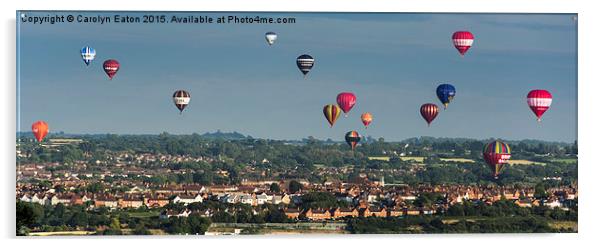  Balloons over Bristol Acrylic by Carolyn Eaton