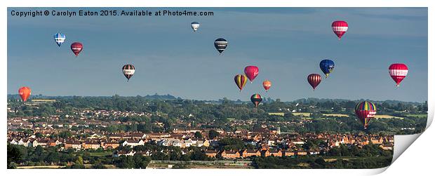  Balloons over Bristol Print by Carolyn Eaton