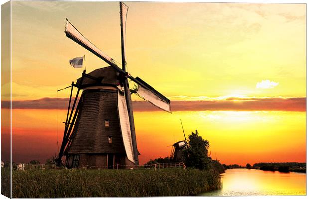 Sunset over the windmill Canvas Print by Ankor Light