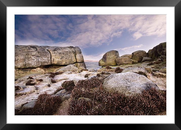 Rock Face Framed Mounted Print by Darren Smith