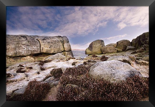 Rock Face Framed Print by Darren Smith