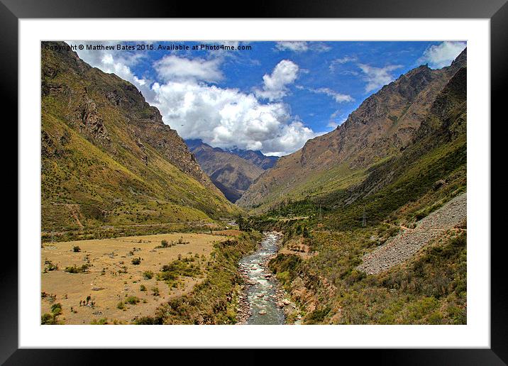 Urubamba River through the Andes Framed Mounted Print by Matthew Bates