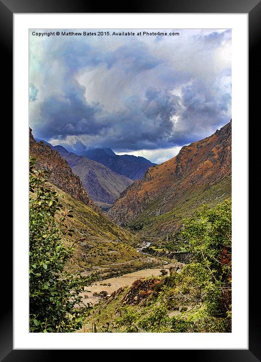 Andean Valley Framed Mounted Print by Matthew Bates