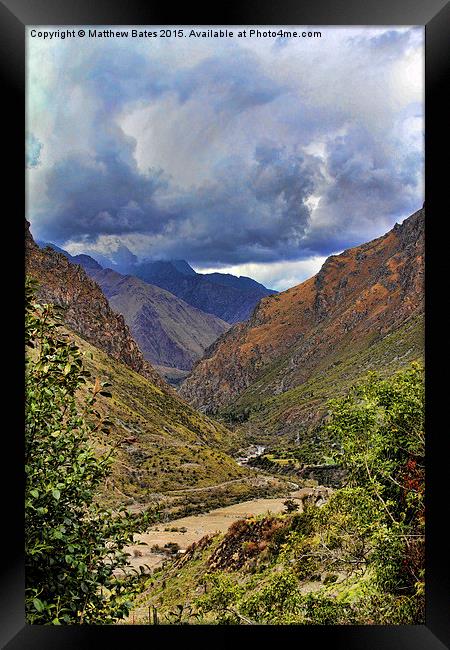 Andean Valley Framed Print by Matthew Bates