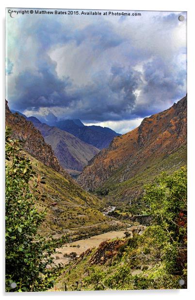 Andean Valley Acrylic by Matthew Bates