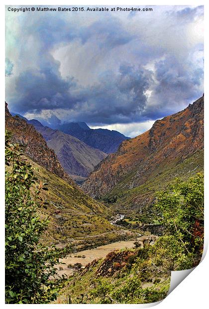 Andean Valley Print by Matthew Bates