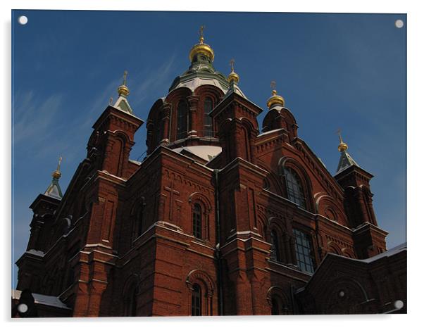 Uspenski Orthodox Church - Helsinki Acrylic by James Lamont