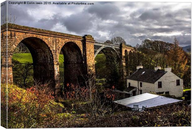 Lune Viaduct, Waterside Canvas Print by Colin irwin