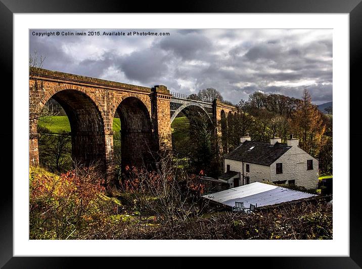 Lune Viaduct, Waterside Framed Mounted Print by Colin irwin