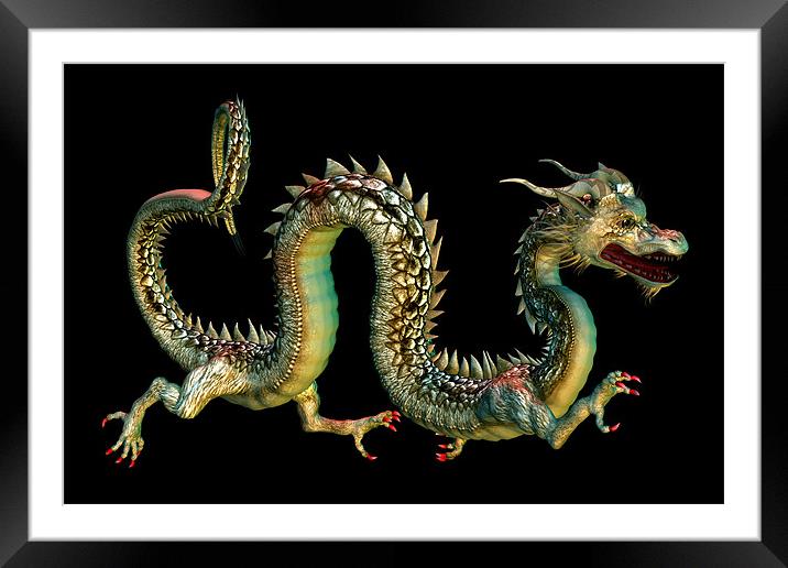 Eastern Dragon Framed Mounted Print by Ann Garrett
