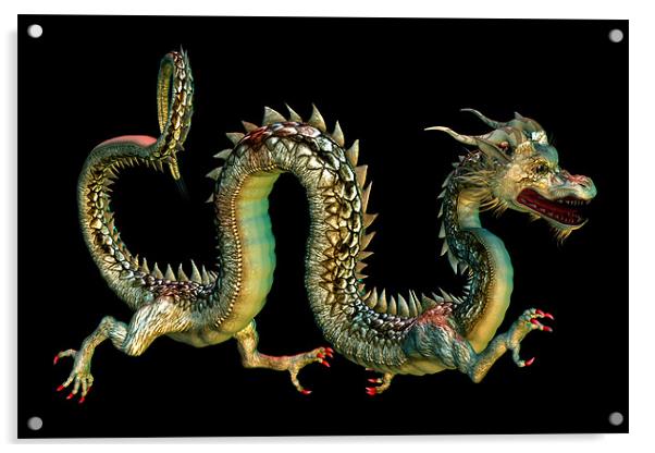 Eastern Dragon Acrylic by Ann Garrett