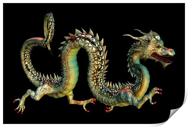 Eastern Dragon Print by Ann Garrett