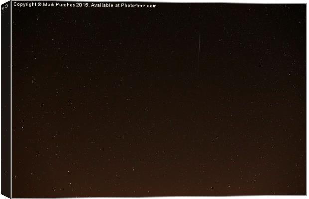 Meteor Shower & Stars Canvas Print by Mark Purches