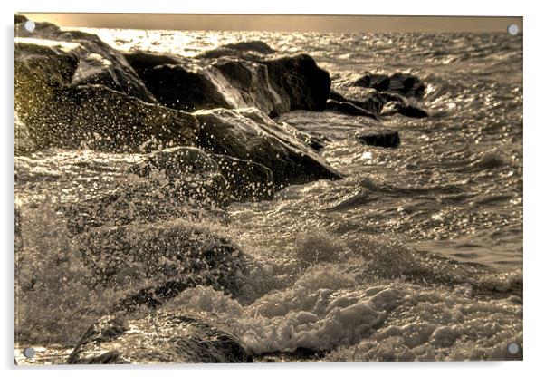 Rocky Coast Acrylic by Eddie Howland