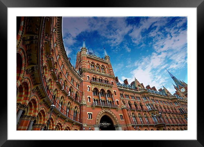  St Pancras Station Hotel, London - Wide Angle Framed Mounted Print by Ann McGrath