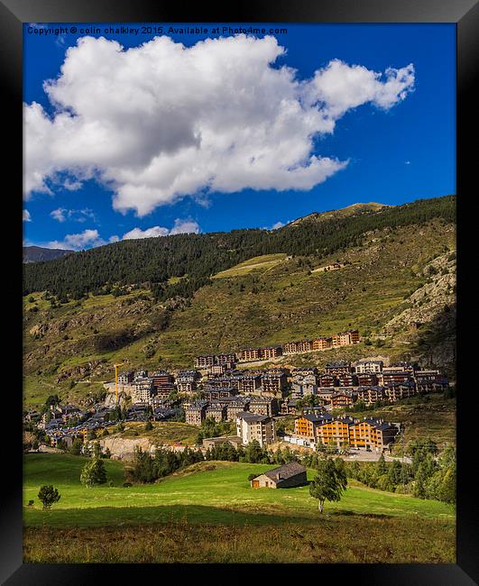  Village of El Tarter - Andorra Framed Print by colin chalkley