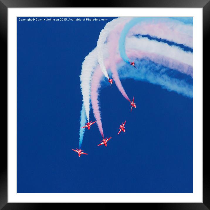 The Iconic Red Arrows Framed Mounted Print by Daryl Peter Hutchinson